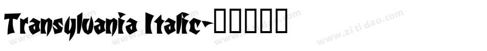 Transylvania Italic字体转换